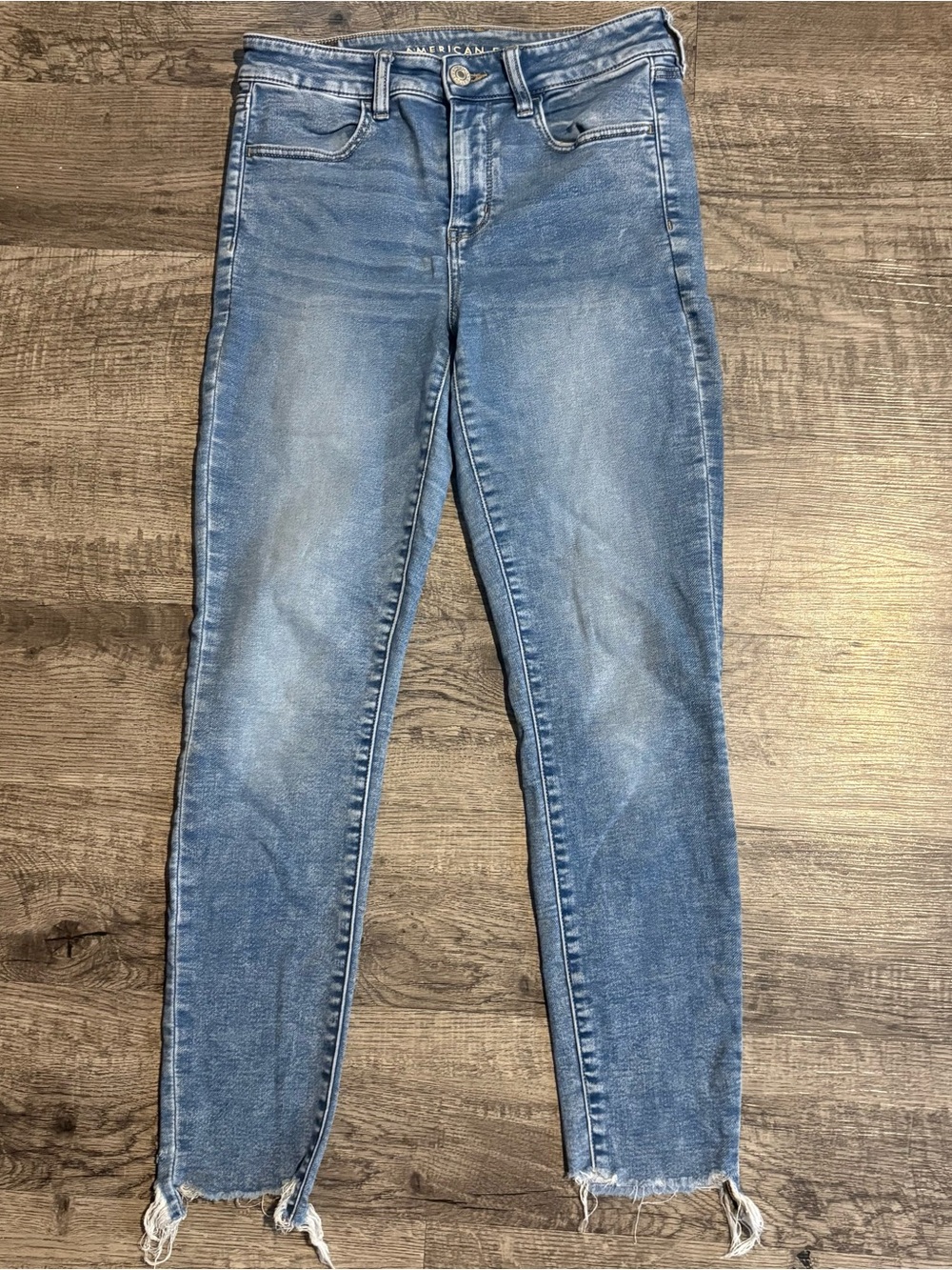 American Eagle Jeans Women’s 10 Blue Hi Rise Jegging Stretch Denim